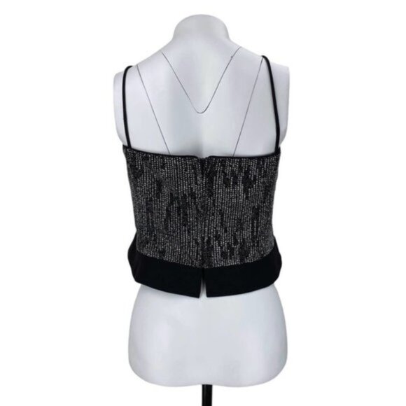 Joseph Ribkoff Shimmering Metallic  Bustier Sz 18 Rear Zip - Picture 3 of 5